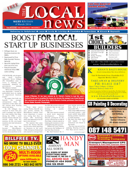 Boost for Local Start up Businesses