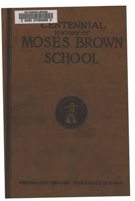 Centennial History of Moses Brown School, 1819-1919