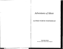 Adventures of Ideas ALFRED NORTH WHITEHEAD