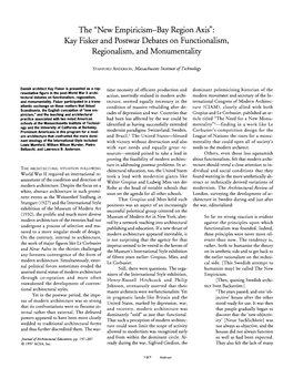 Kay Fisker and Postwar Debates on Functionalism