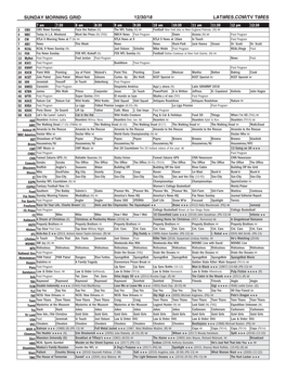 Sunday Morning Grid 12/30/18 Latimes.Com/Tv Times