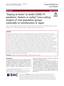 “Staying at Home” to Tackle COVID-19 Pandemic: Rhetoric Or Reality?