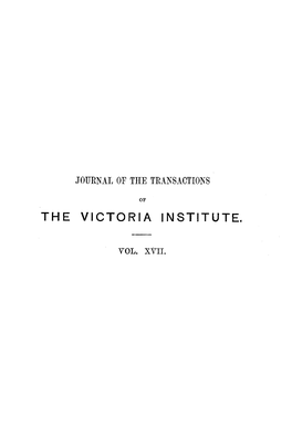 The Victoria Institute