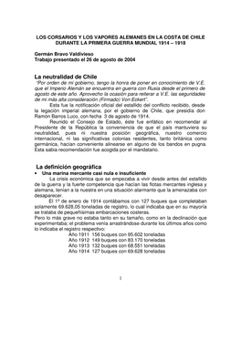 La Neutralidad De Chile La Definición Geográfica