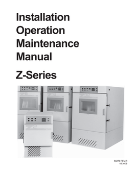Installation Operation Maintenance Manual Z-Series