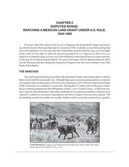 Chapter 2 Disputed Range: Ranching a Mexican Land Grant Under U.S