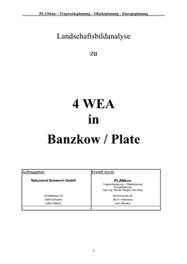 4 WEA in Banzkow / Plate