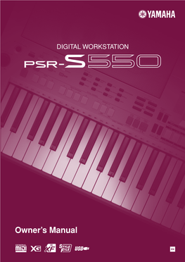 PSR-S550 Owner's Manual