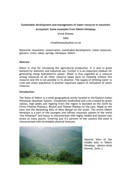 26 Sustainable Development and Management of Water Resource In