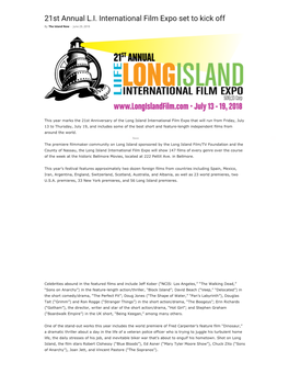 21St Annual L.I. International Film Expo Set to Kick Off