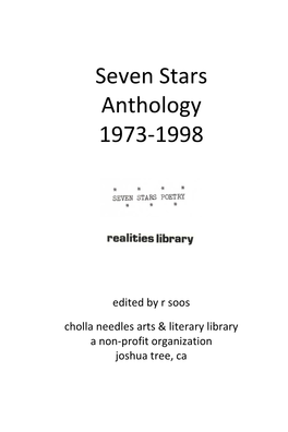 Seven Stars Anthology 1973-1998