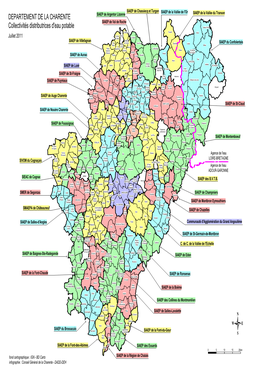 Carte Des Collectivités Distributrices D'eau Potable En Charente