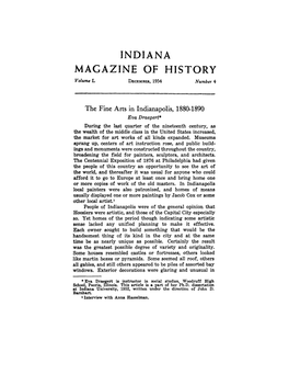 INDIANA MAGAZINE of HISTORY Volume L DECEMBER,1954 Number 4