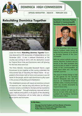 Rebuilding Dominica Together Scotland Is Commonwealth Secretary General Designate