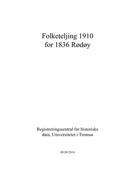 Folketeljing 1910 for 1836 Rødøy