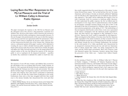 Responses to the My Lai Massacre and the Trial of Lt. William Calley In