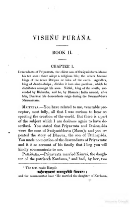 The Vishnu Purana a System of Hindu Mythology and Tradition Translated