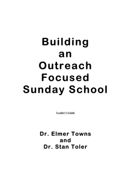Building an Outreach Focused Sunday School