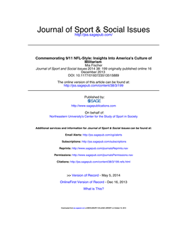Journal of Sport & Social Issues