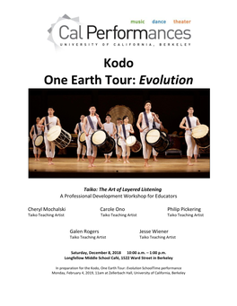 Kodo One Earth Tour: Evolution