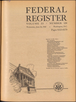 Federal Register Volume 33 • Number 124