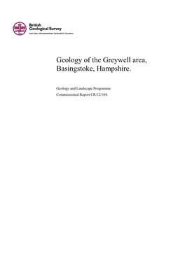 Geology of the Greywell Area, Basingstoke, Hampshire