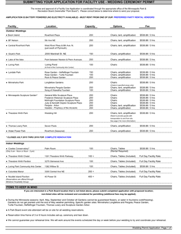 Wedding Ceremony Permit