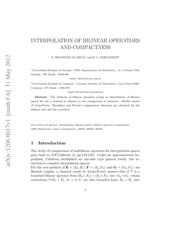 Interpolation of Bilinear Operators and Compactness