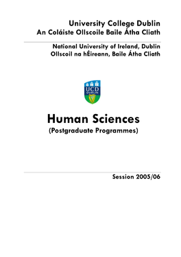 Human Sciences Postgraduate