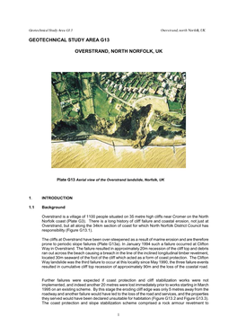 Geotechnical Study Area G13 Overstrand, North Norfolk, UK