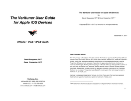 The Verituner User Guide for Apple Ios Devices