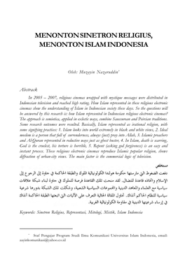 Menonton Sinetron Religius, Menonton Islam Indonesia