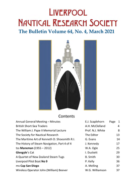 The Bulletin Volume 64, No. 4, March 2021