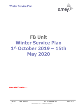 View Winter Service Plan