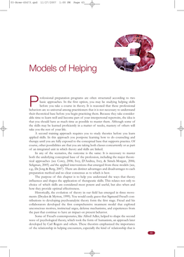 Models of Helping