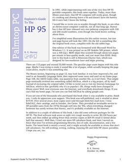 Explorer's Guide to the HP 95