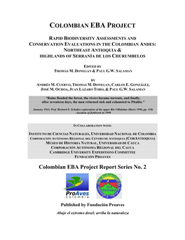 Colombian Eba Project