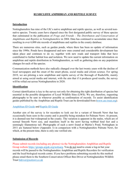 2019 Rushcliffe Amphibian Survey Final