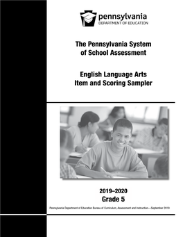 2019 English Language Arts Item and Scoring Sampler Grade 5