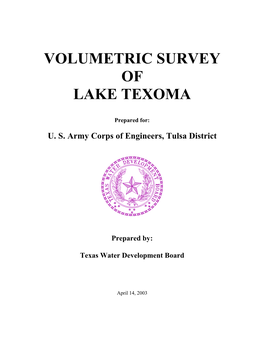 Volumetric Survey of Lake Texoma Performed by the TWDB