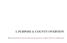 I. Purpose & County Overview