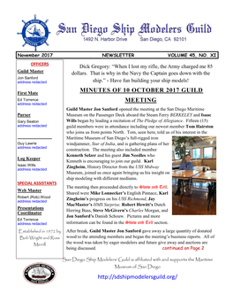 November 2017 NEWSLETTER VOLUME 45, NO