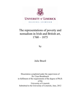 The Representations of Poverty and Nomadism in Irish and British Art, 1760 – 1875