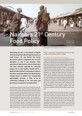 Nairobi's 21St Century Food Policy