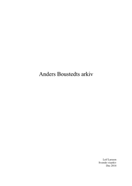 Anders Boustedts Arkiv