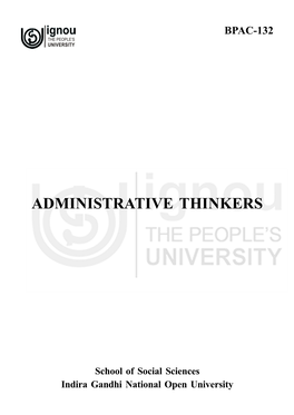 Administrative Thinkers