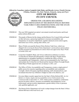 City of Boston in City Council