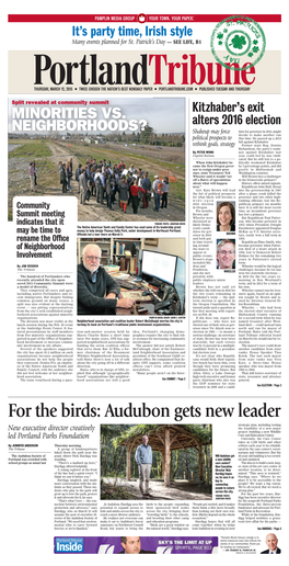 For the Birds: Audubon Gets New Leader