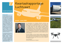 Kwartaalrapportage Luchtvaart 1E Kwartaal 2021