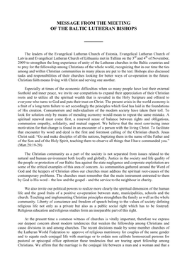 Joint Statement of Bishops